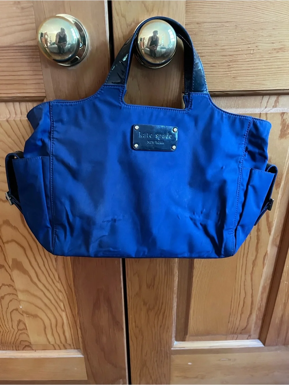 kate spade cobalt blue nylon tote